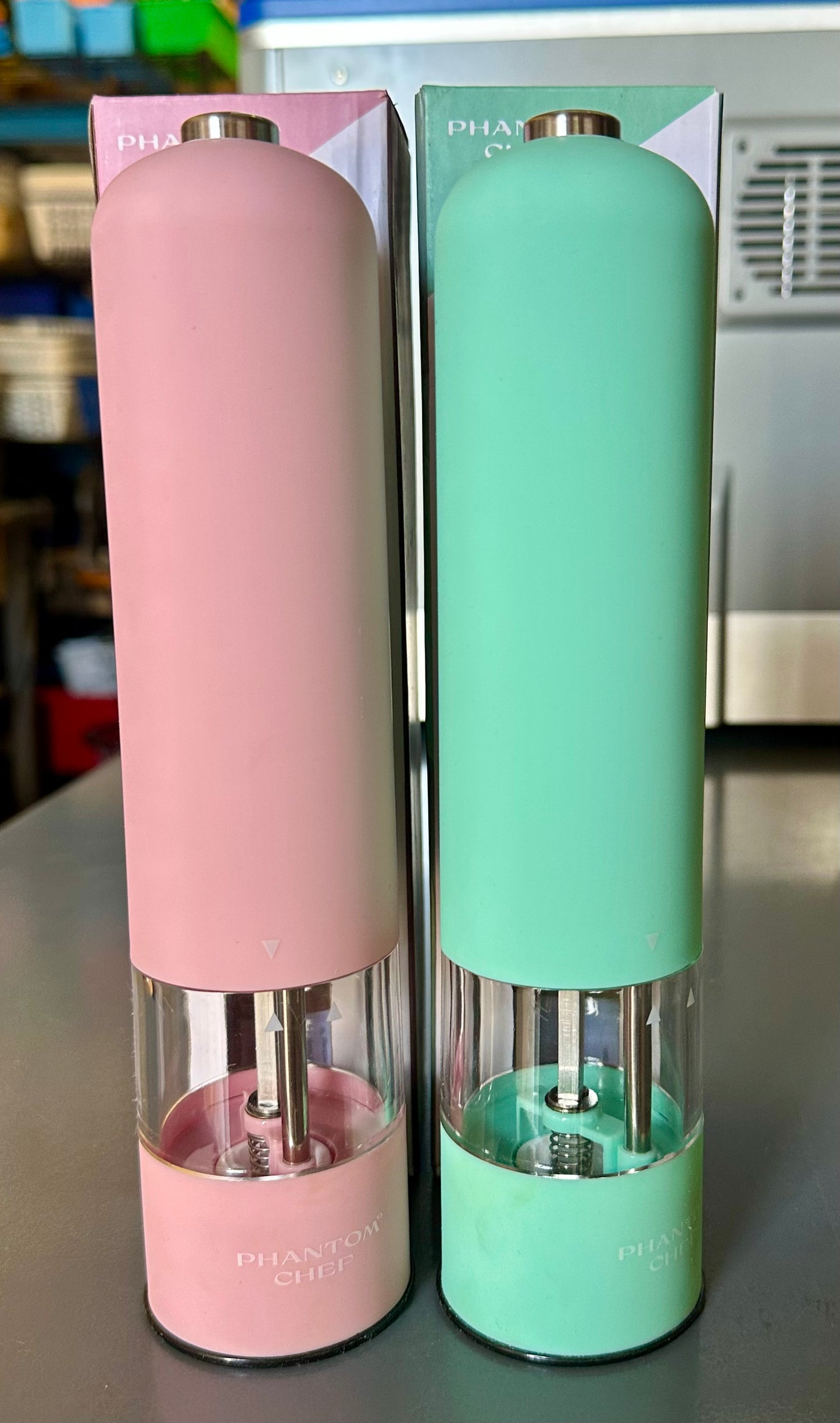 Phantom Chef Electric Salt/Pepper Mills, Set of 2