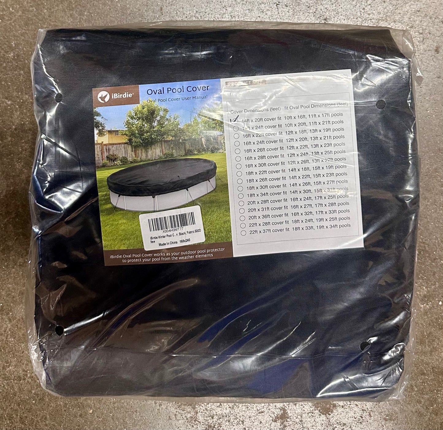 ¡Birdie Winter Pool Cover for Above Ground Oval Pools, Fade-Resistant Tear Resistant Waterproof and Weatherproof, 500D Fabric
