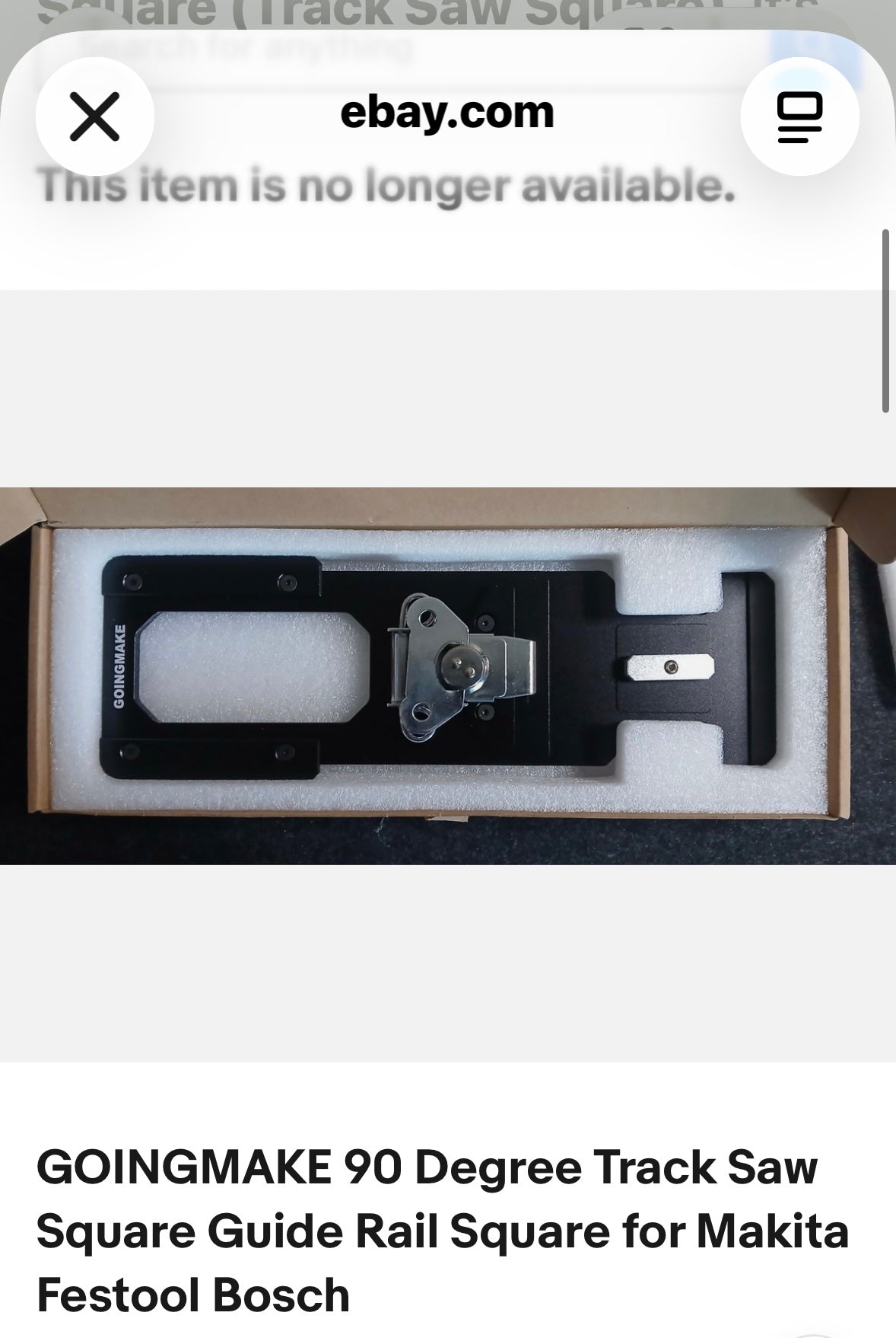 GOINGMAKE Guide Rail Square (Track Saw Square)