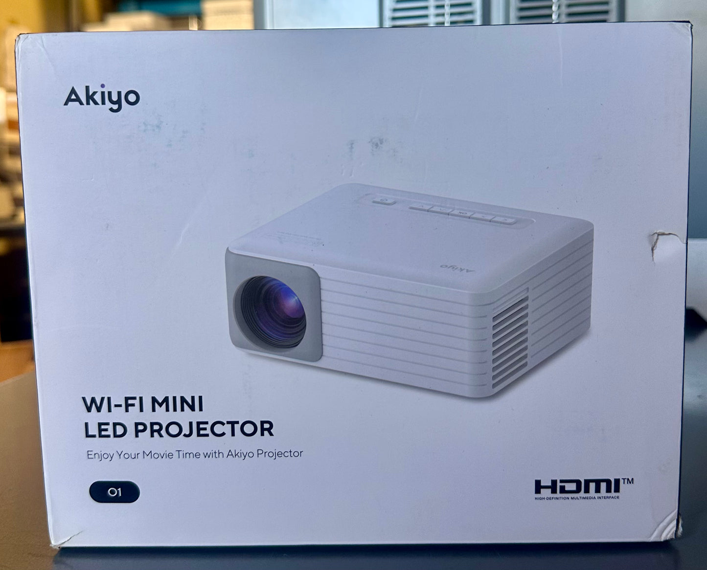 Mini Projector with WiFi and Bluetooth, AKIYO 2026 Upgraded Projector 1080P Full HD, 360° Rotating, Auto Keystone, Portable Projector for Home Theater/Outdoor, Compatible with iOS/Android/Laptop/PS5