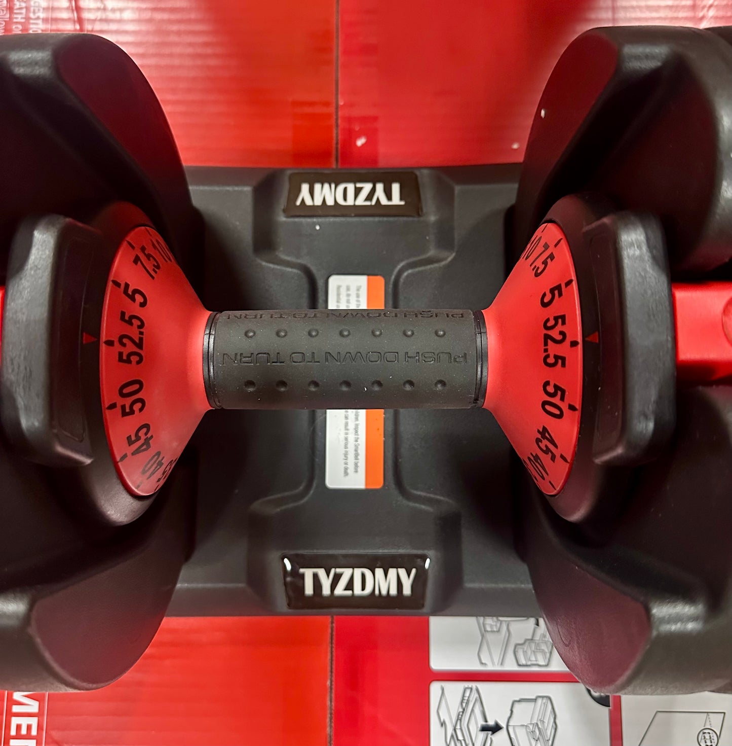 Adjustable Dumbbell, Single Free Weight, Adjustable 52.5 lbs, 15 in 1, Gym Equipment for Home Strength Training (W530)