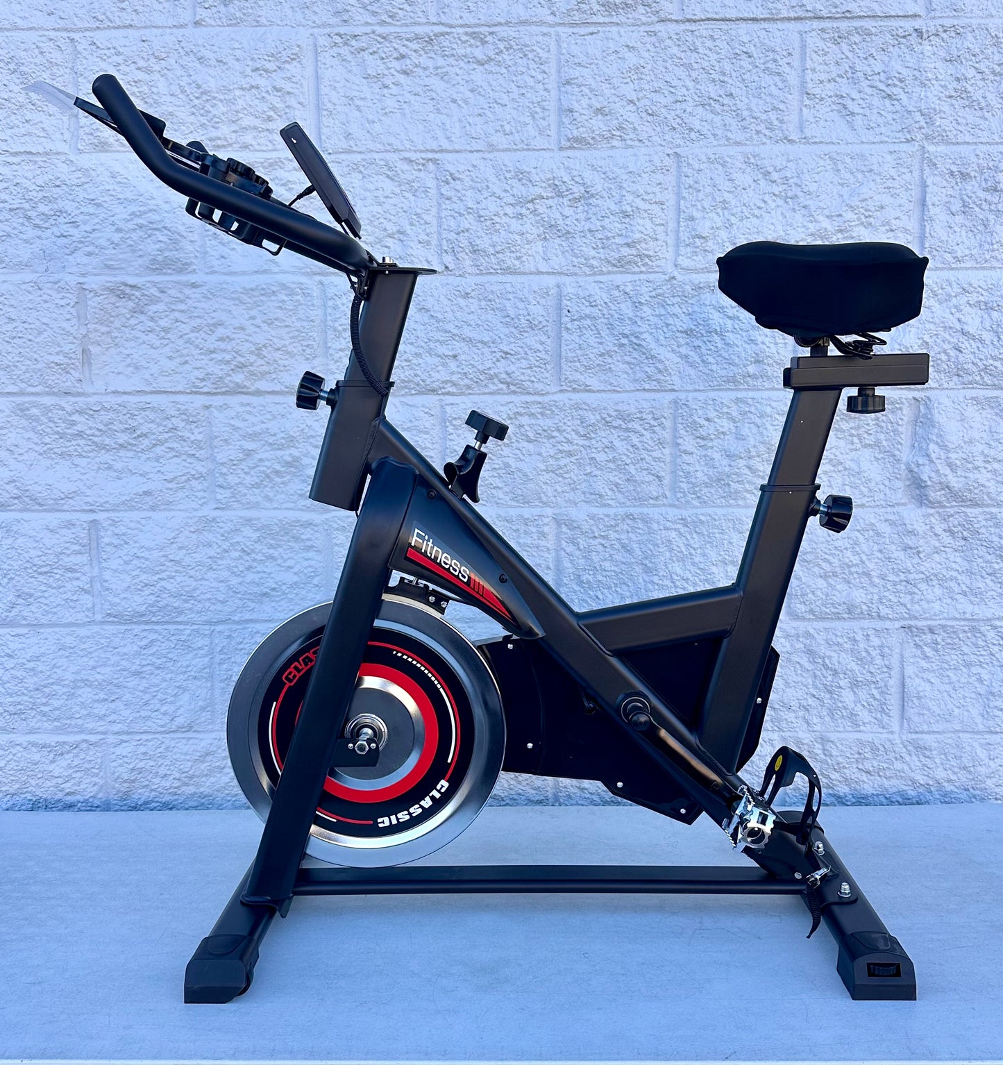 Exercise Stationary Bike for Home Indoor Cycling, Home Cardio, Gym, Workout with LCD Mount, and Monitor, Silent Belt Drive (W548)