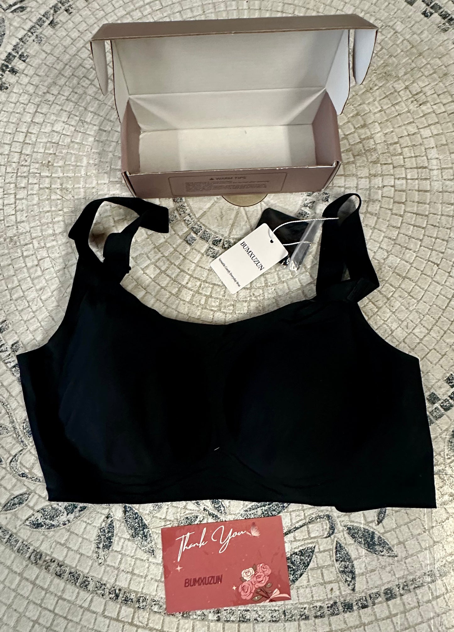 BUMXUZUN Wireless Bras for Women No Underwire Seamless Bra Full Coverage U Neck Push Up Sports Bra (Large)