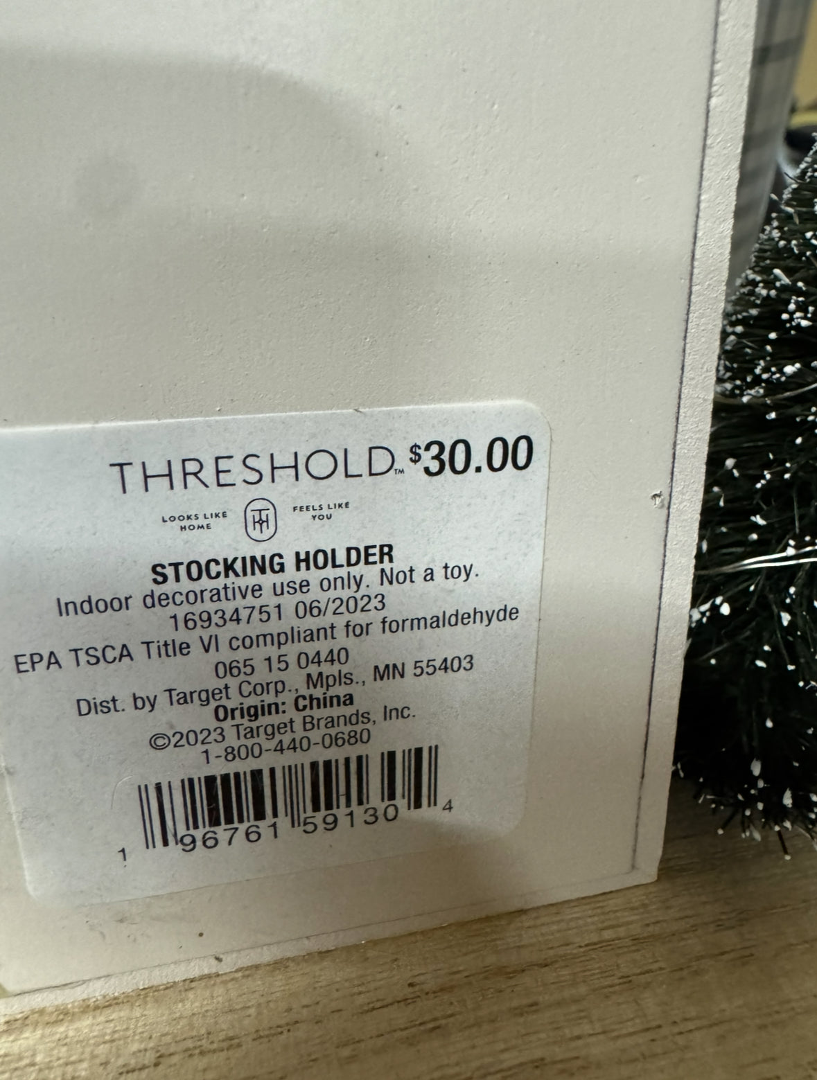 Lit Village Stocking Holder