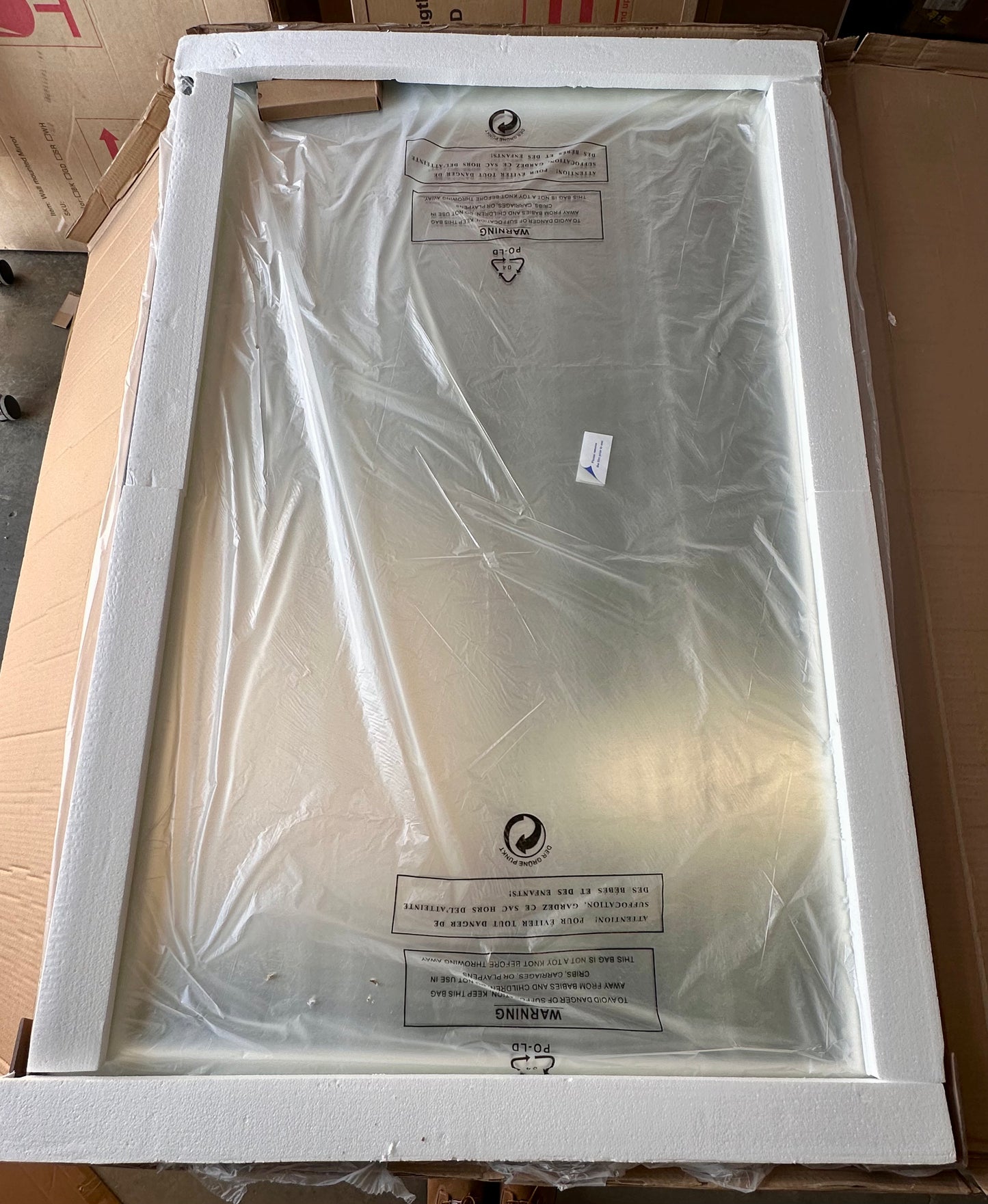 Hasipu Black Bathroom Mirror, 55 x 36 Inch Deep Metal Framed Mirror, Rectangular Home Decor, Anti-Rust, Tempered Glass, Horizontal or Vertical (M443)