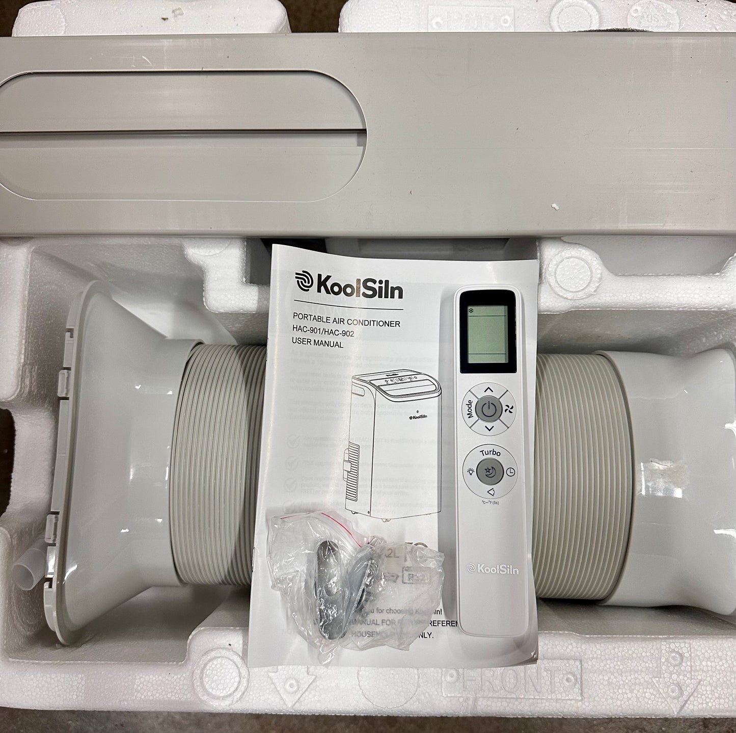 14,000 BTU Portable Air Conditioner, Cools Up to 700 Sq.Ft, Auto-Evaporation, Low Noise Portable AC Unit with Remote Control, for Home, Office, Garage, White (R705)