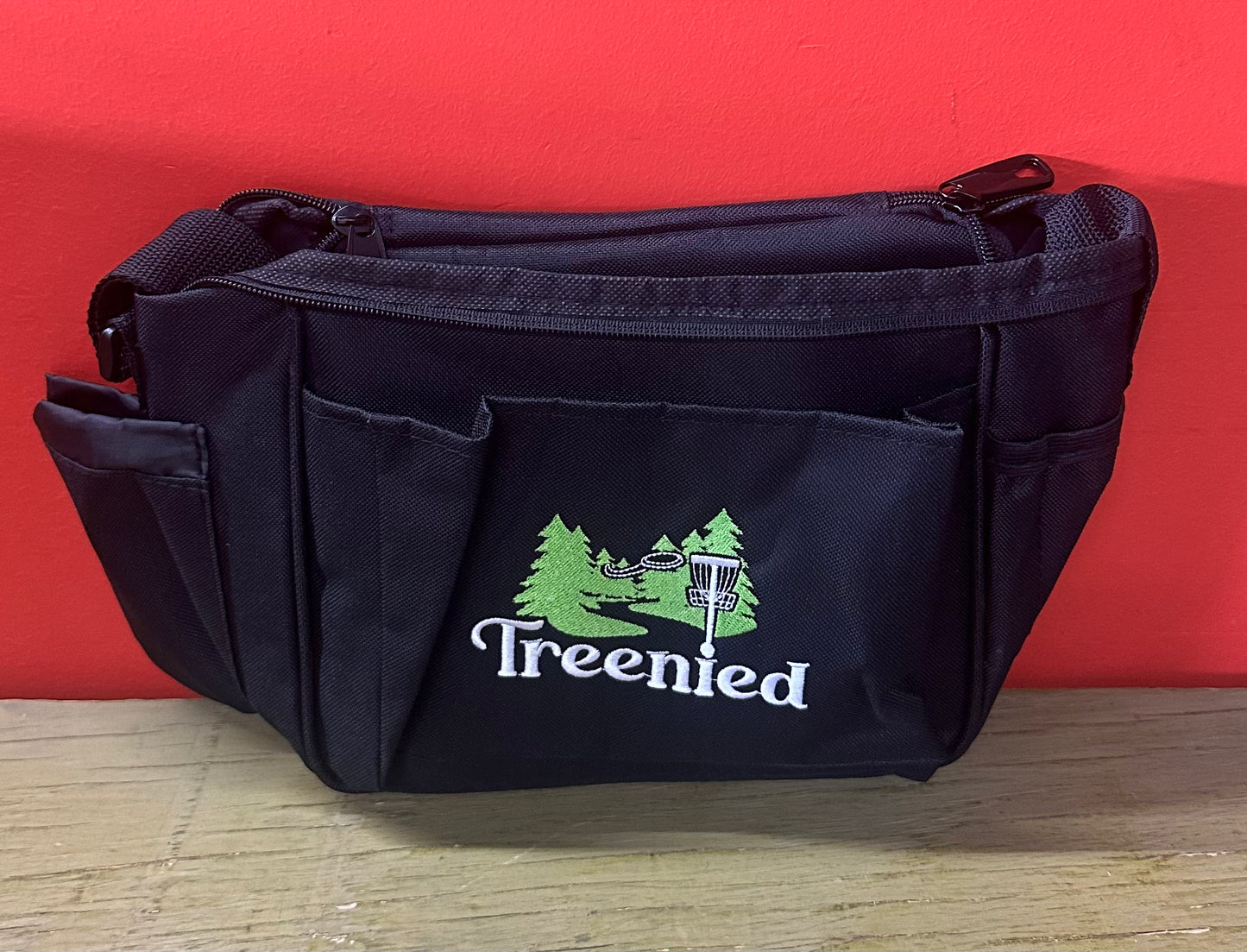 Treenied Flying Disk Golf Bag, Black