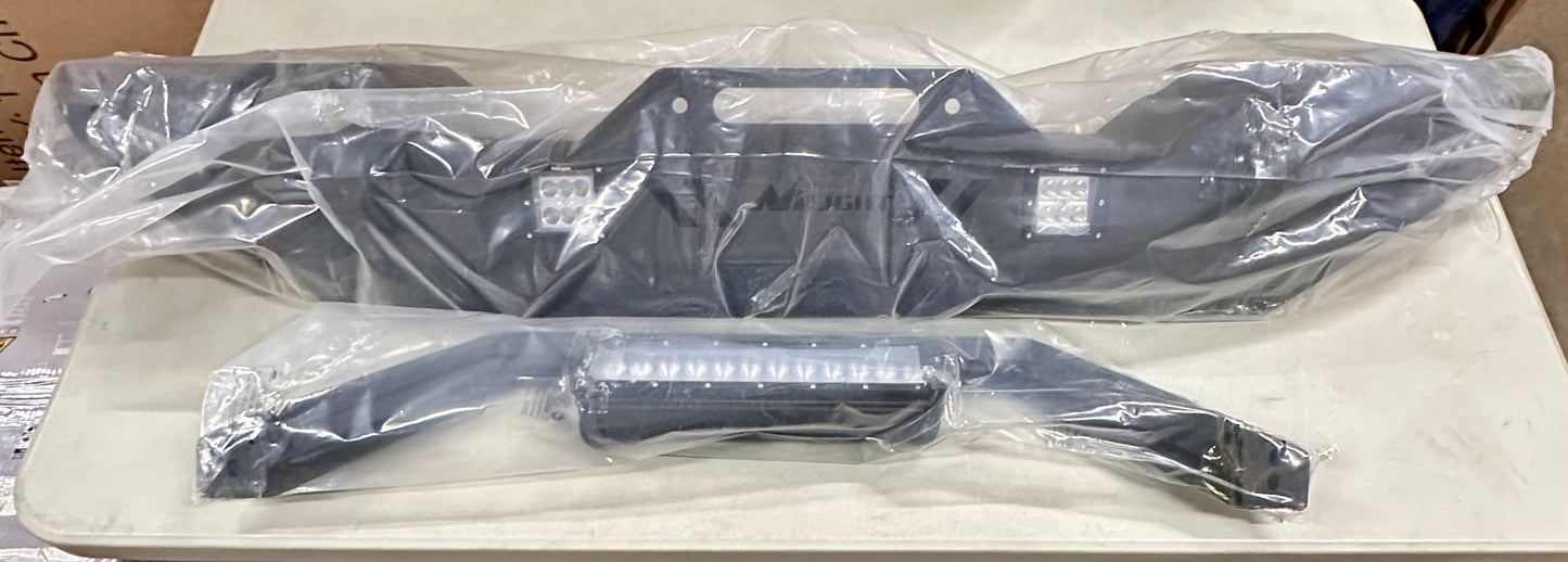 Nilight Front Bumper Compatible for 2007-2018 Wrangler JK/JKU 2018-2025 JL/JLU 2020-2025 Gladiator JT with 72W LED Bar 2 x 18W Pod 2X 18W Single Row Winch Plate  (G833)