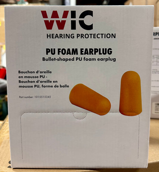 PU Foam Earplugs, 200 Individually Wrapped Pairs