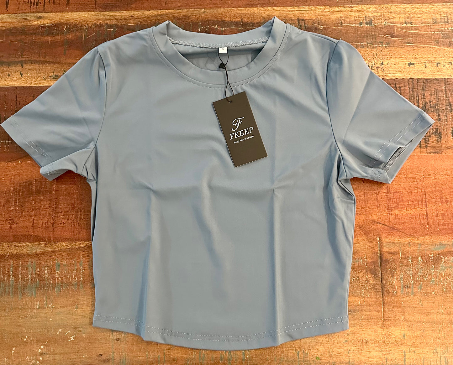 Women's Casual T Shirt, Short Sleeve Sexy Basic Crewneck Top, Slim Fit Tee (Size Small)