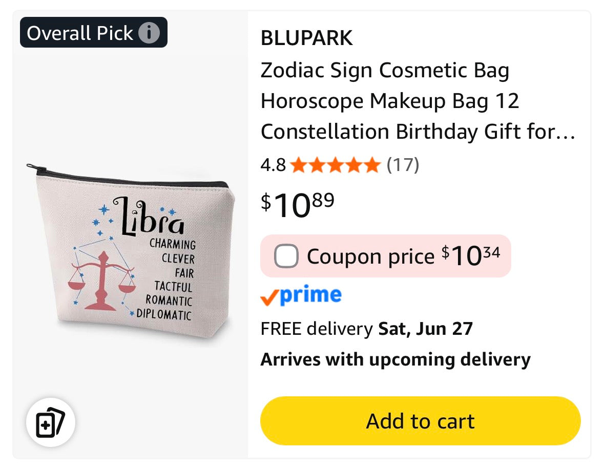 BLUPARK Zodiac Sign Cosmetic Bag Horoscope Makeup Bag 12 Constellation Birthday Gift for Astrology Lover (Sagittarius)