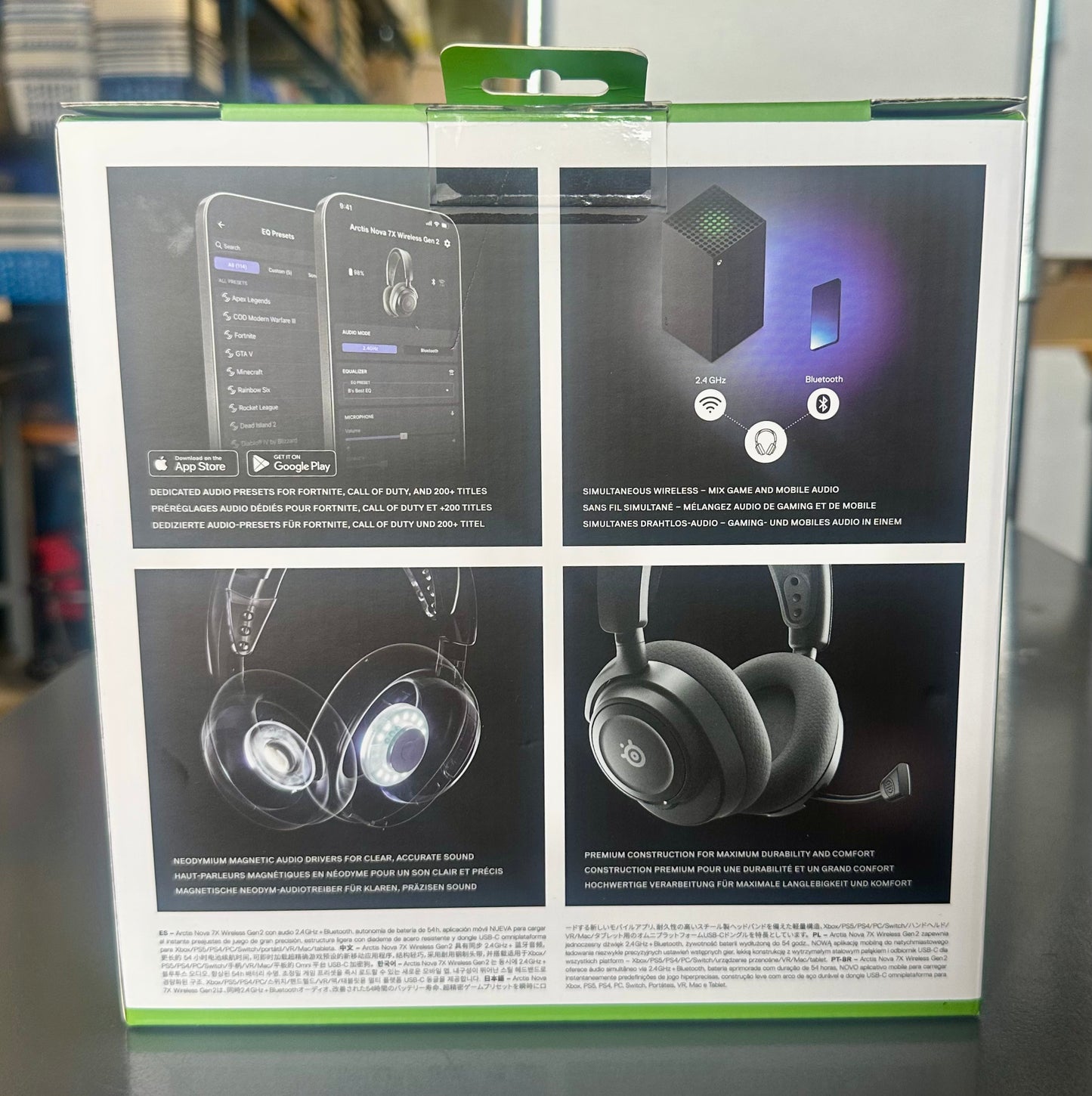 SteelSeries Arctis Nova 7X Wireless Gen 2 Gaming Headset - Real-Time App Control, 50+ HR Play, Neodymium Drivers, Mix 2.4GHz/Bluetooth