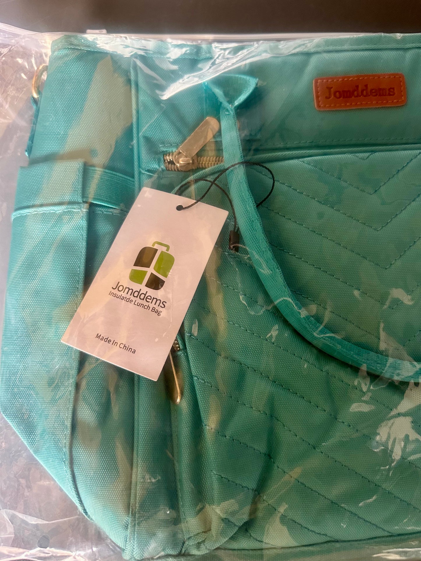 Jomddems Lunch Bag Women,Insulated Lunch Box for Women Men with Shoulder Strap,Portable Reusable Large Adults Cooler Tote Bags for Work Picnic Hiking Beach (Teal)