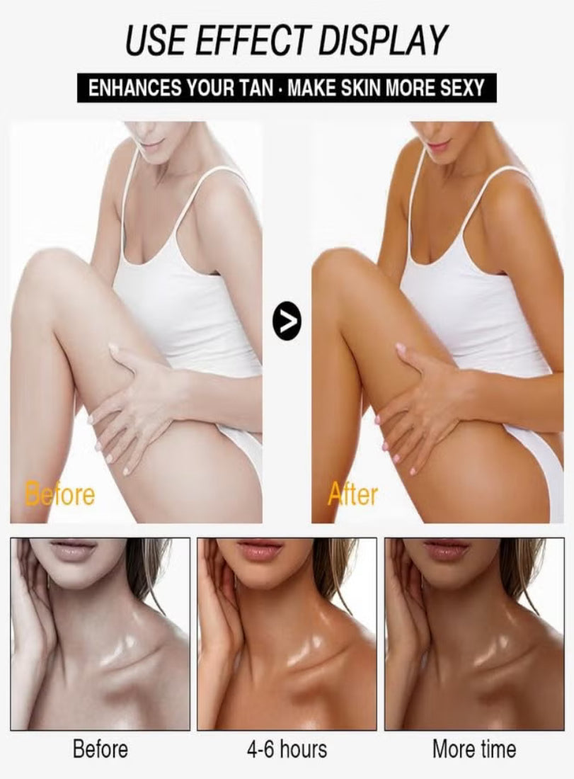 Natural Bronzer Tanning Lotion Organic Coconut oil Self Tanner Tanning Lotion