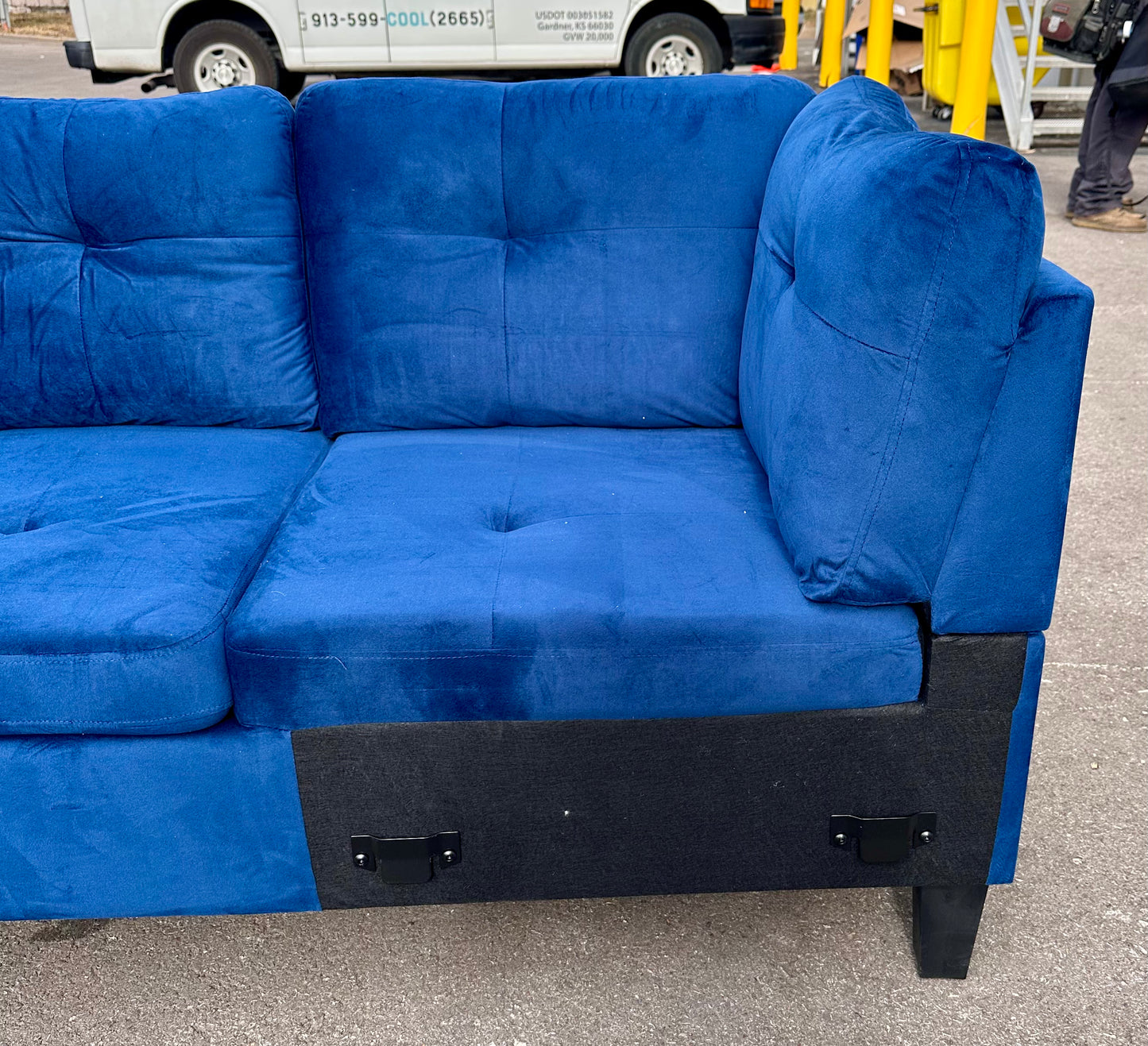 Part of Sectional Sofa, Ink Blue (L1098)