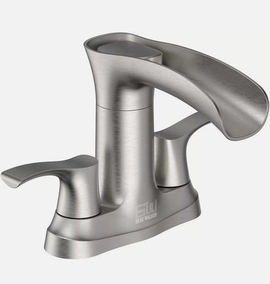 Gear Walker Waterfall Bathroom Sink Faucet with Pop Up Drain, Bathroom Faucet, Bathroom Vanity Sink Faucet