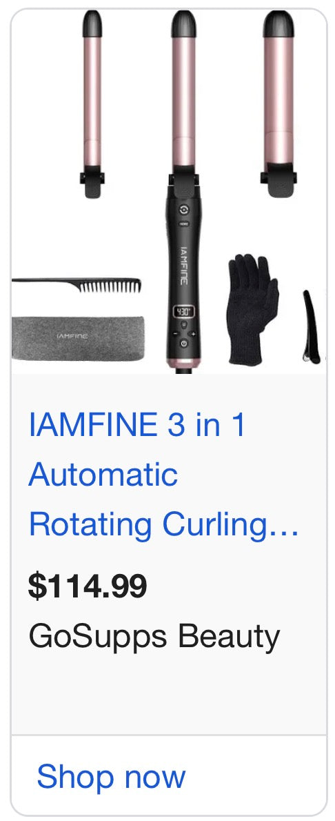 IAMFINE 1.25 Inch Automatic Curling Iron, (3/4, 1, 1.25)Rotating Hair Curler with Ceramic Coating Barrel, Professional Curling Wand Instant Heat up to 430°F,Include Heat Resistant Glove Red