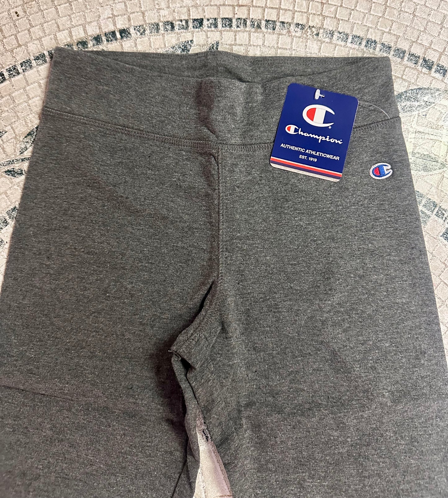 Champion Heritage Girls Performance Legging Stretch Pant, Active Athletic Pant, Granite Heather (Size Youth Medium)