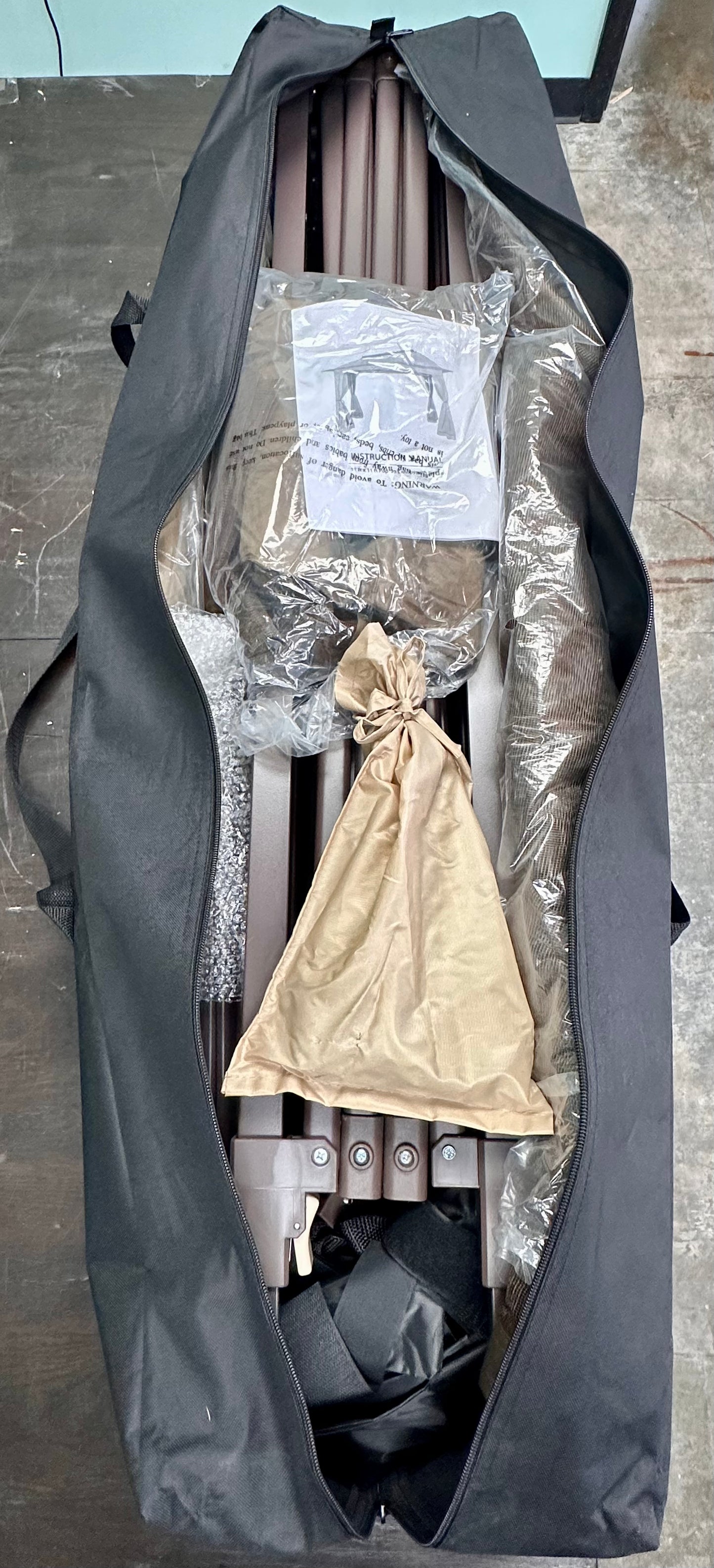 COOS BAY 11x11 Pop Up Instant Gazebo Tent with Mosquito Netting, Outdoor Canopy Shelter with 121 Square Feet of Shade (Beige) (G933)