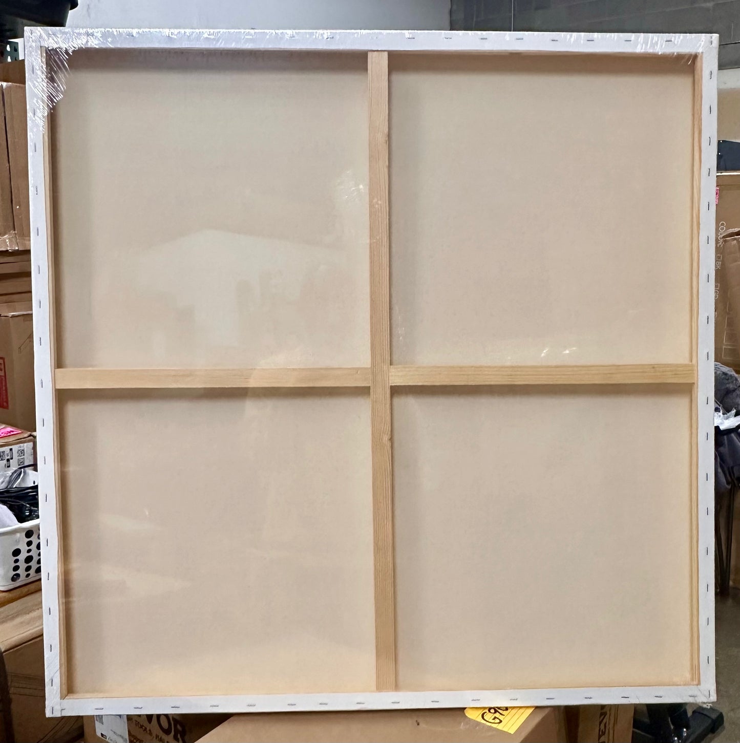 U.S. Art Supply 36 x 36 inch Stretched Canvas, 12-Ounce Triple Primed, 3-Pack - Professional Artist Quality White, 3/4" Profile, 100% Cotton, Heavy-Weight Gesso - Acrylic Pouring, Oil Painting (R743)