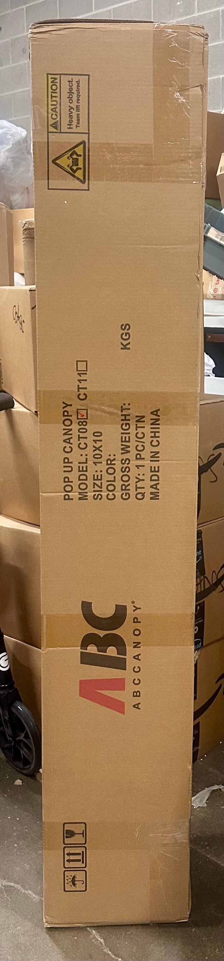 ABCCANOPY 10x10 Pop up Canopy Tent with Sidewalls - Easy up Canopies with Awning, Outdoor Tents for Parties, Market, Commercial Events,Grey (CP11)