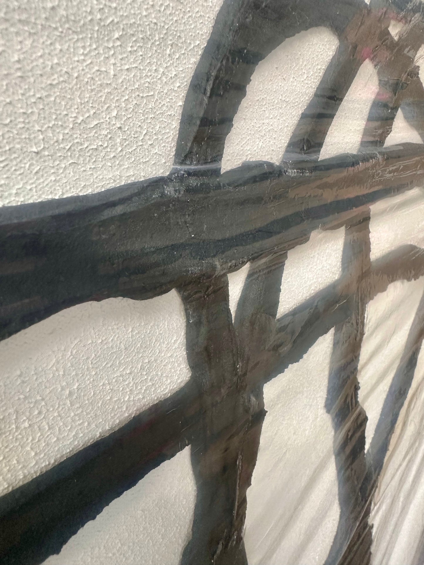 NANKAI Canvas, Hand-Painted 30x60 inch Contemporary
Minimalist Art Painting, Black and White, Textured Abstract Oil
Painting, Home Wall Decorative Art L1142)