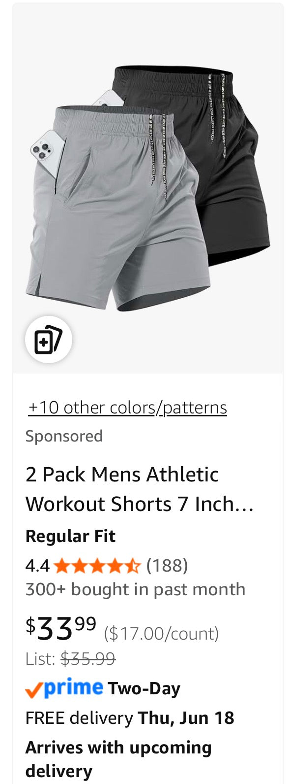 Riskrole 2 Pack Men's Athletic Shorts 7 Inch Inseam Lightweight Quick Dry Running Shorts for Men Gym Workout Shorts (Size Large)