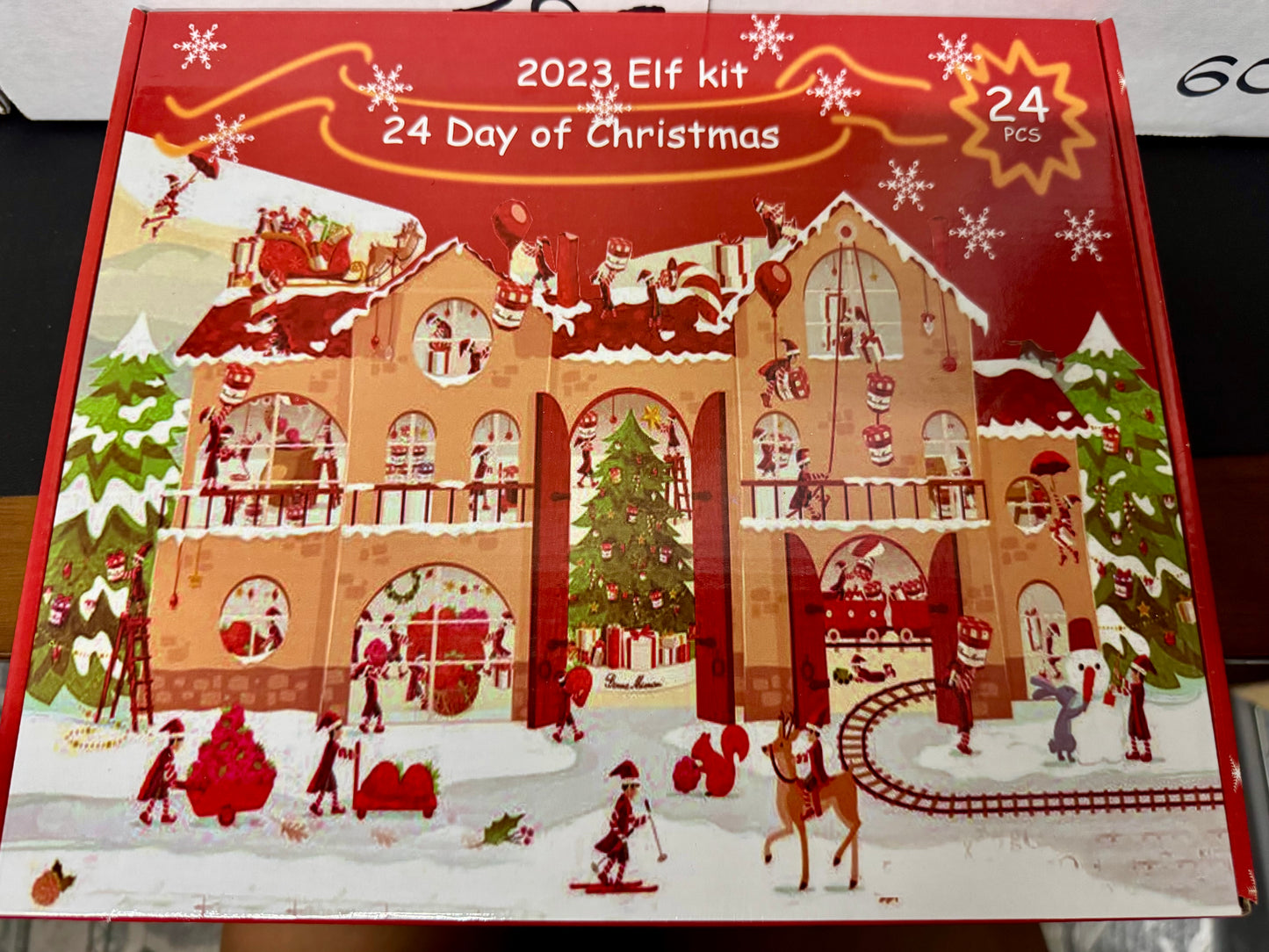Fun Elf on the Shelf Activities Props, Elf Kit Christmas, Christmas on Shelf Kit, Elf Kits Best Christmas Countdown Gift for Xmas The Children's or Friends and Family (24 Days)