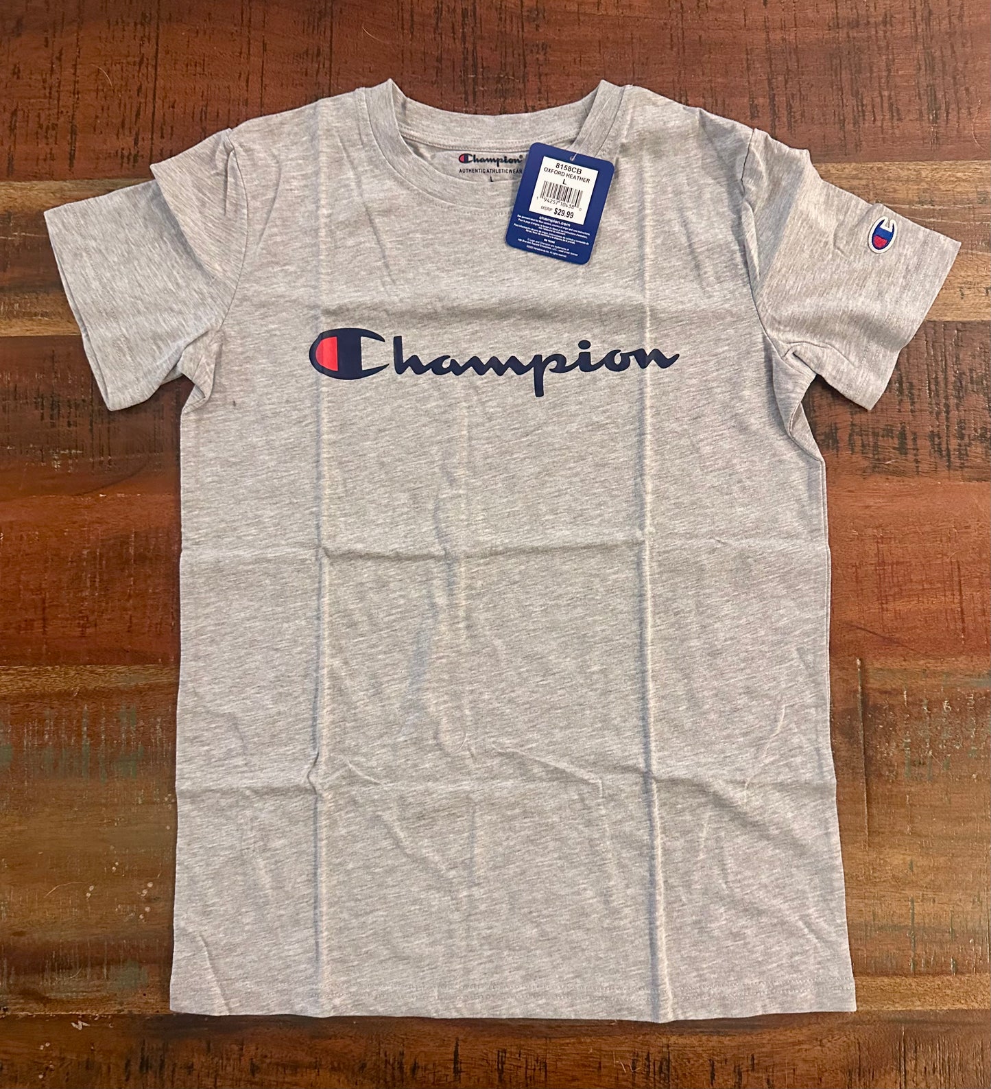 Champion Boys T-Shirt Short Sleeve Logo Tee Shirt for Boys (Size Youth Large)