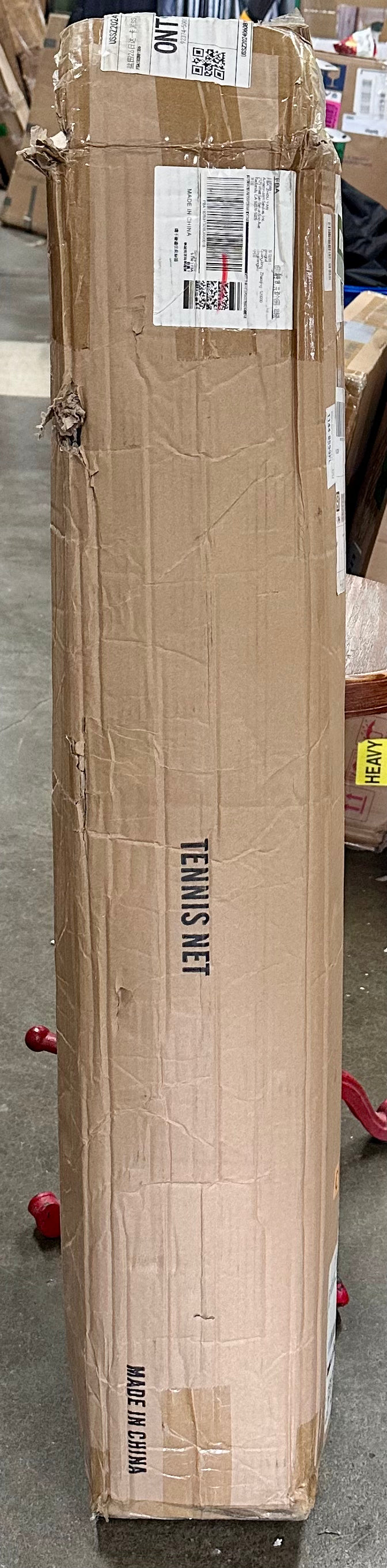 PROGOAL Professional Tennis Net, 42FT Heavy Duty Nylon Net, High Strength Non-Deforming Standard Replacement Tennis Net with 2 Fiberglass Dowels, Compatible with All Standard Outdoor/Indoor Tennis Posts (W667)