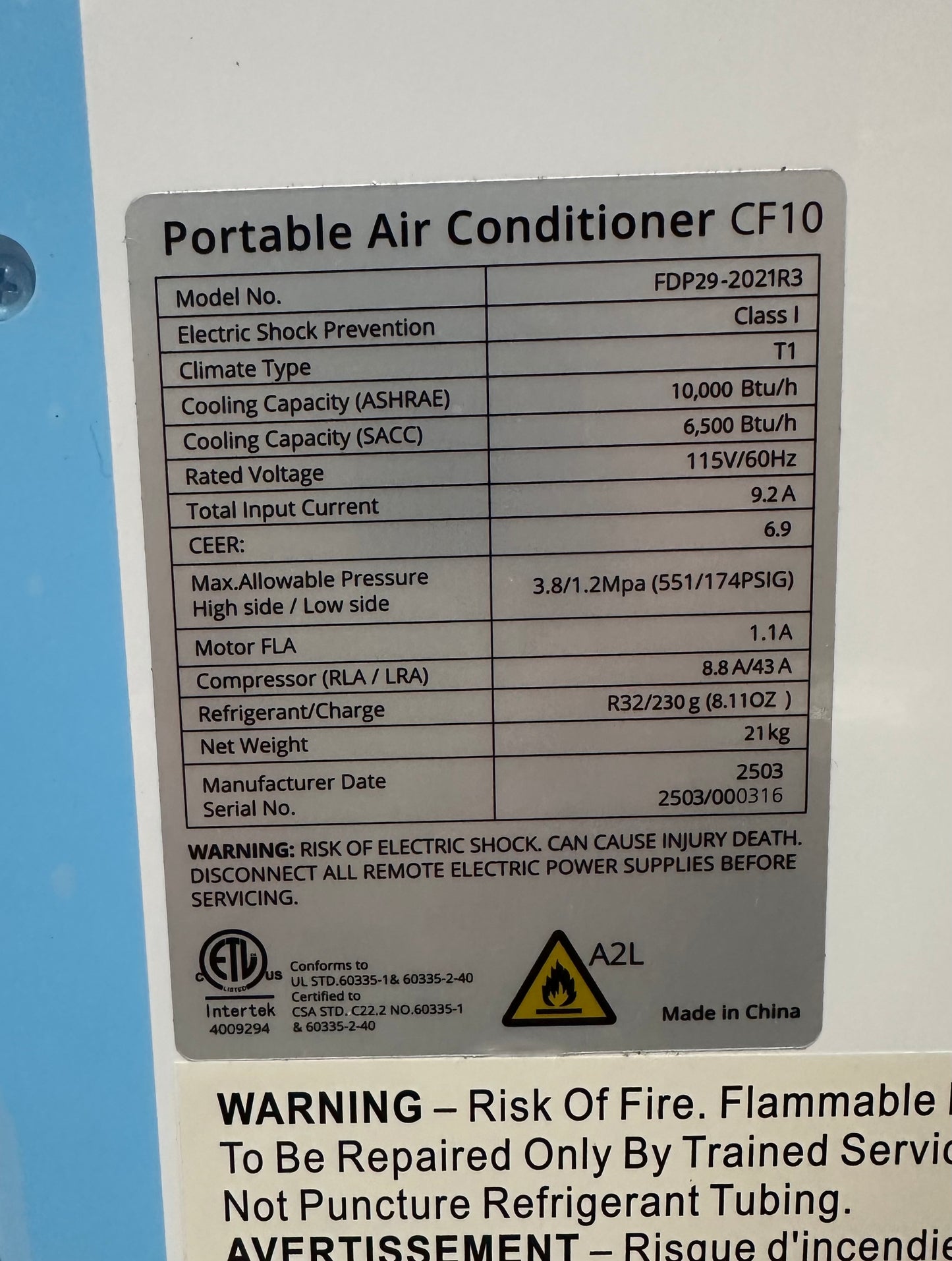 GarveeHome 10000 BTU Portable Air Conditioner, Quiet and Energy Efficient Portable AC Unit with Fan, Dehumidifier, Remote, 24Hour Timer, Cools Spaces up to 450 Sq.Ft for Home, Office, Bedroom (R706)