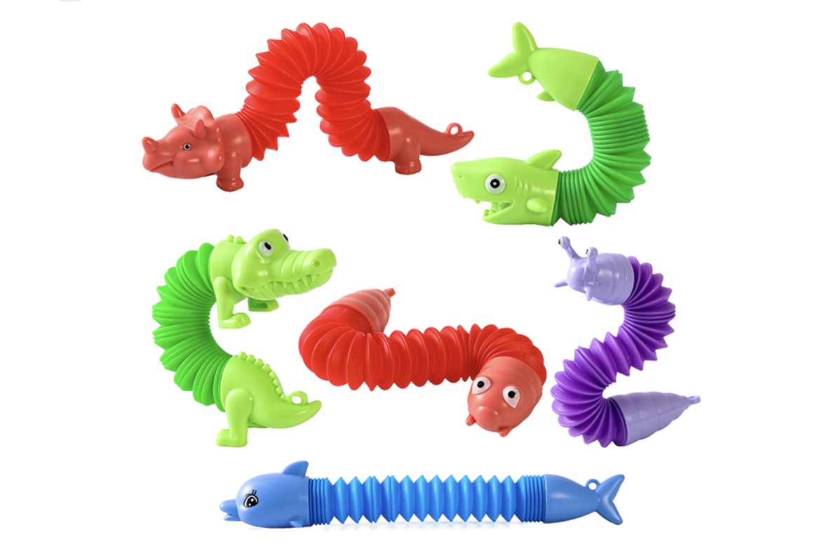 Limskys Pop Tubes - Animal Fidget Toys, Sensory Toys for Toddlers 3-4, Party Favors for Kids 3-8