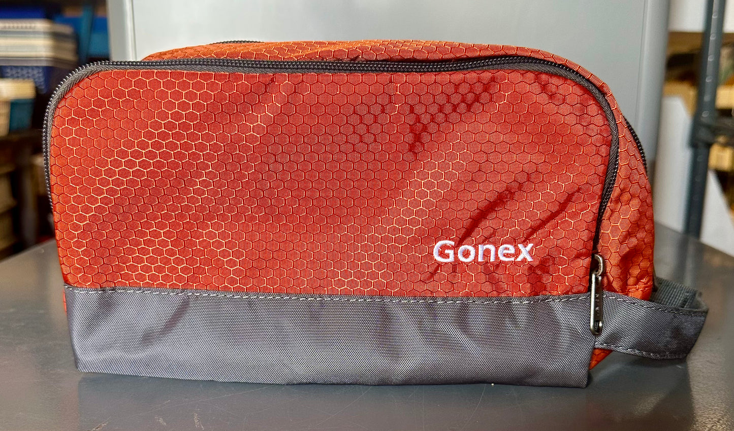 Gonex Travel Toiletry Bag Nylon, Shaving Bag Toiletry Organizer Orange