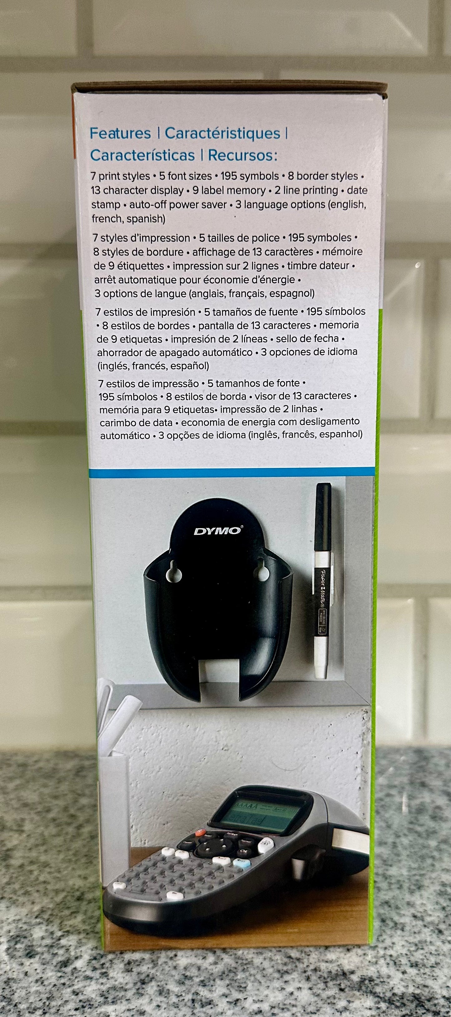 DYMO Label Maker Machine with 3 Tapes - 100H LetraTag Handheld, Includes 3 LT Label Tapes, Perfect for Home & Office Organization