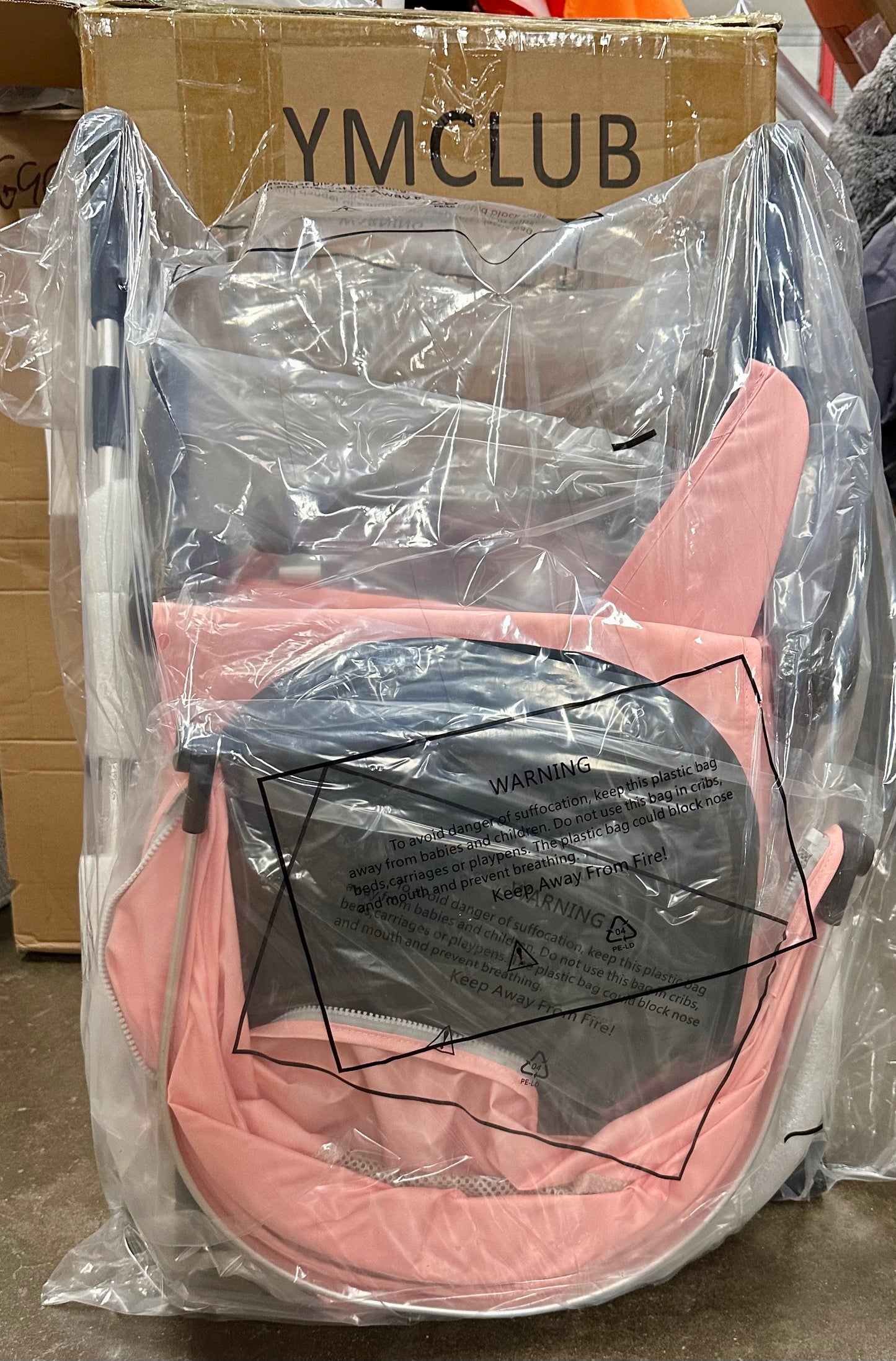 2 in 1 Convertible Baby Stroller, Folding High Landscape Infant Carriage, Newborn Reversible Pram, Adjustable Canopy, Diaper Bag, Pink (R747)