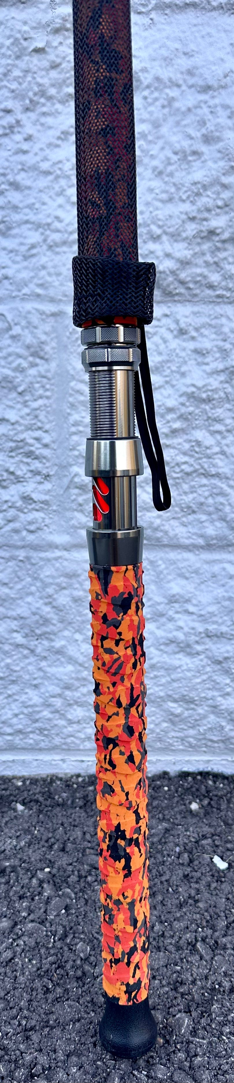 ANCIENT MARINER Catfish Fishing Rods, 7'6" One-Piece Glow with Black Light Ancient Mariner Albatross Catfishing Casting Rod, Medium Heavy (W539)