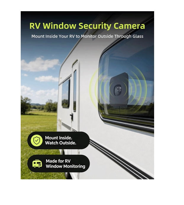 WinEye Window Security Camera, Indoor Window Mounted Camera,  Outdoor Home Security, 2.5K F1.0 Lens, Glare‑Free Through Glass, AI Motion & Person Detection, WiFi 6, No Subscription