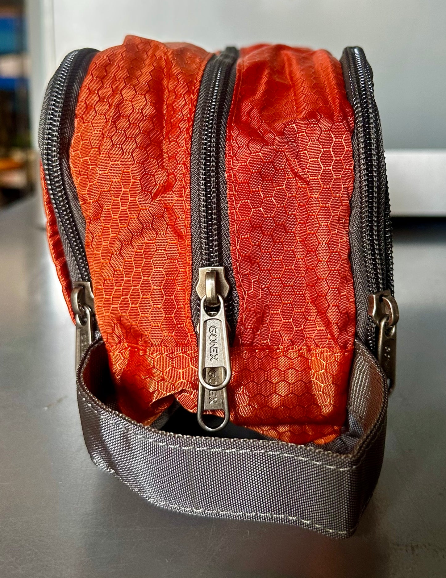 Gonex Travel Toiletry Bag Nylon, Shaving Bag Toiletry Organizer Orange