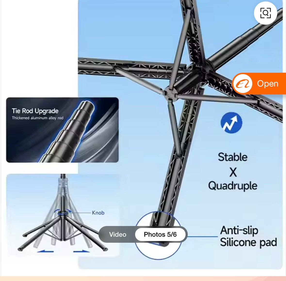 C18 Multifunctional Quadrapod selfie stick with extendable stand
