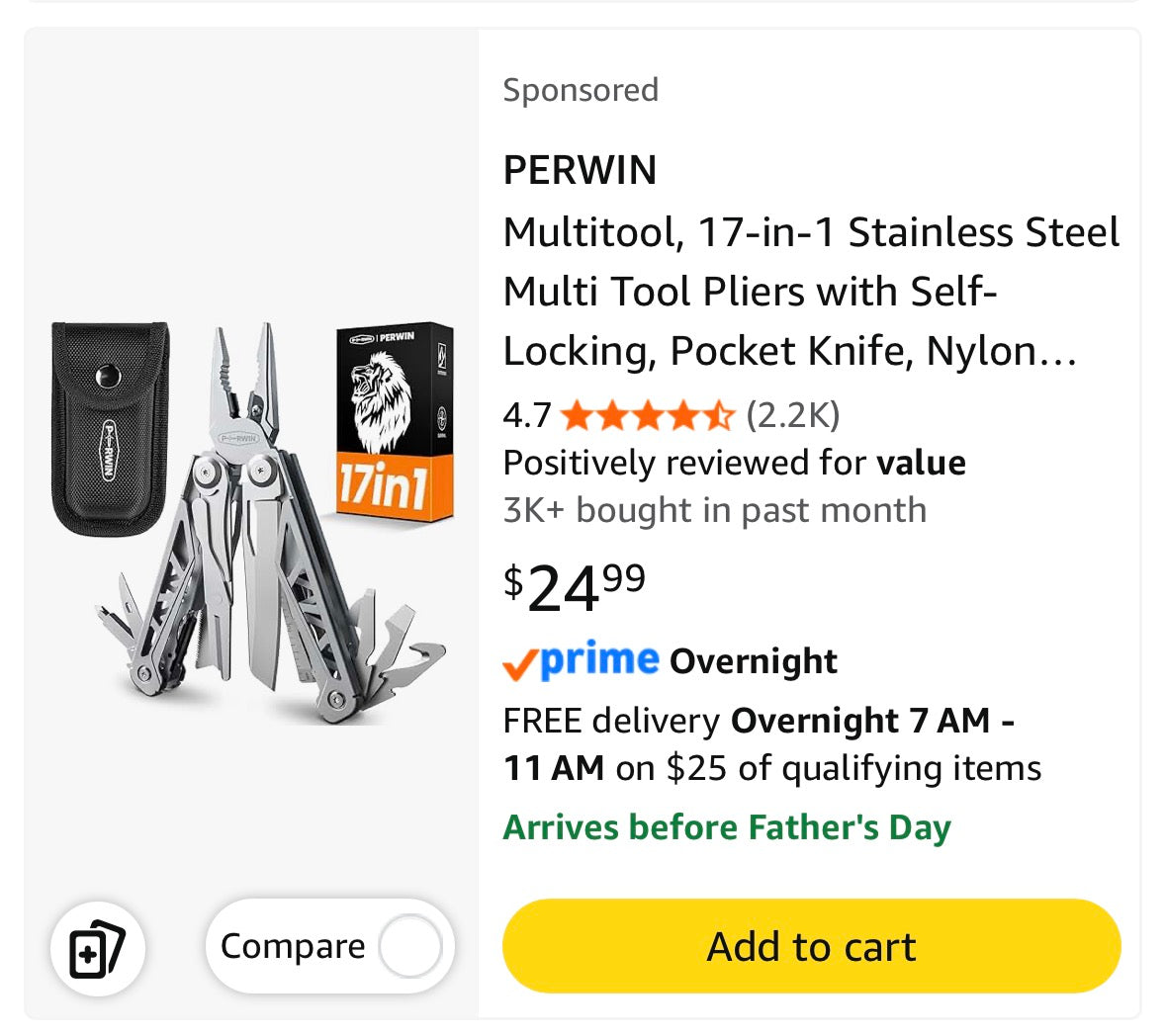 Pohaku Multitool Knife, Pohaku 13 in 1 Pocket Multitool, Multi Tool with 3" Large Blade, Safety Locking Design, Spring-Action Plier, Durable Nylon Sheath for Outdoor, Camping, Fishing, Survival,Hiking