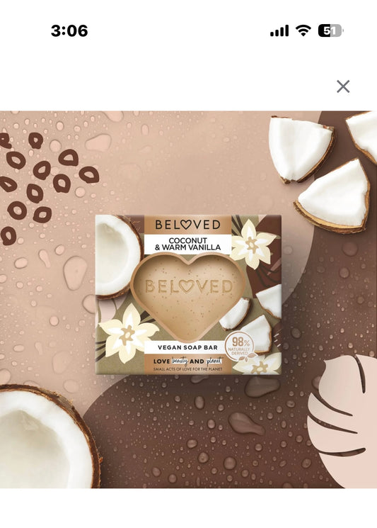 Beloved Coconut & Warm Vanilla Bath Bar Soap - 4oz