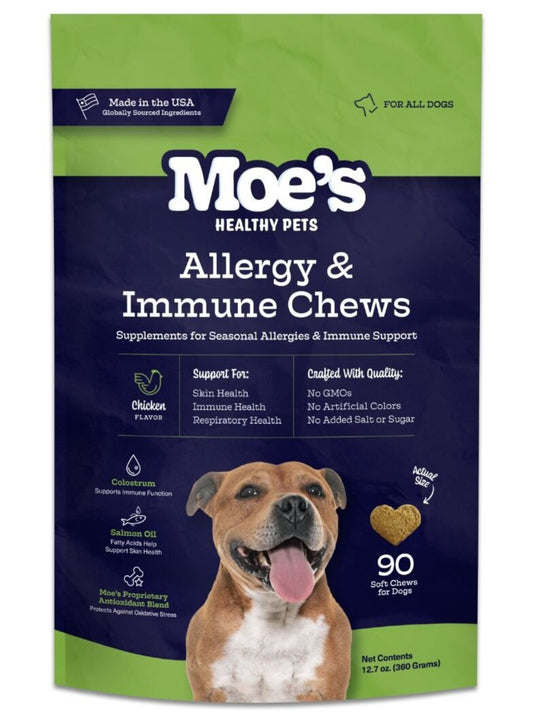 Moe's Healthy Pets Chicken Flavor Immunity Bites Chews for Dogs, 90 count