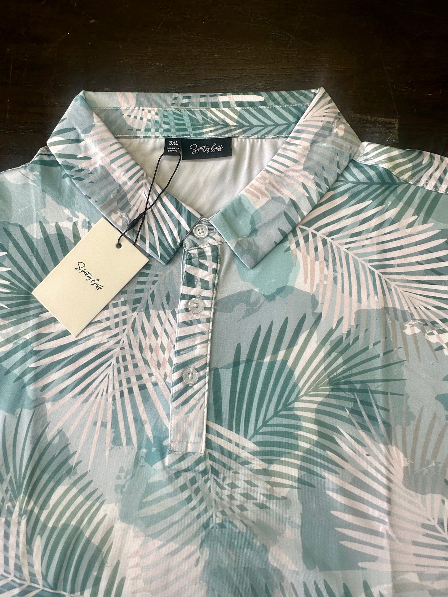 Mens Polo Shirt, Short Sleeve Quick Dry Casual Collared Shirt, 4-way stretch , UPF30+, moisture-wicking fabric; 3-button Polo (Size 3X)