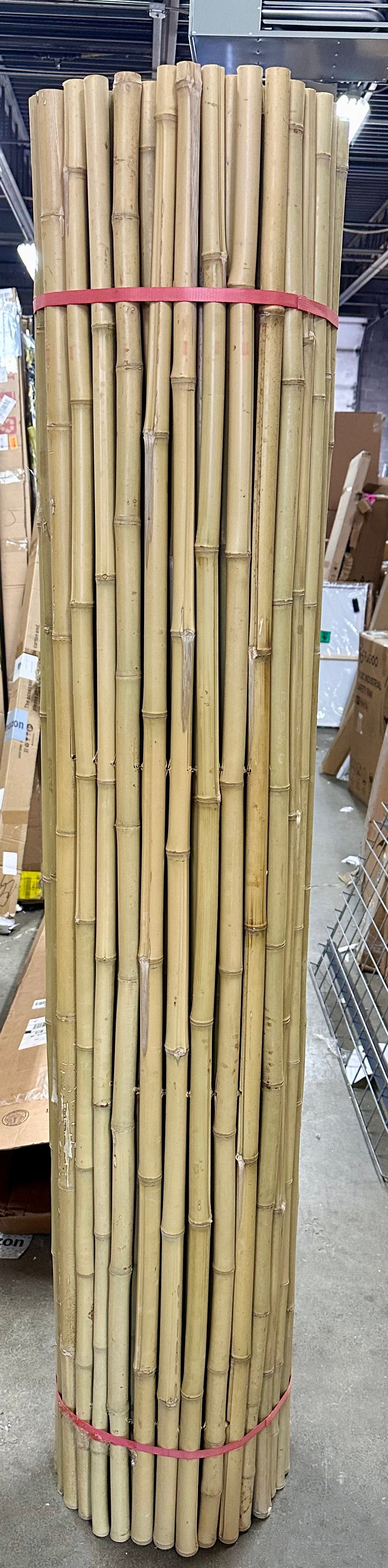 Backyard X-Scapes Natural Bamboo Fencing Decorative Rolled Fence Panel,  (1 in. D x 6 ft. H x 8 ft. Long) (G901)