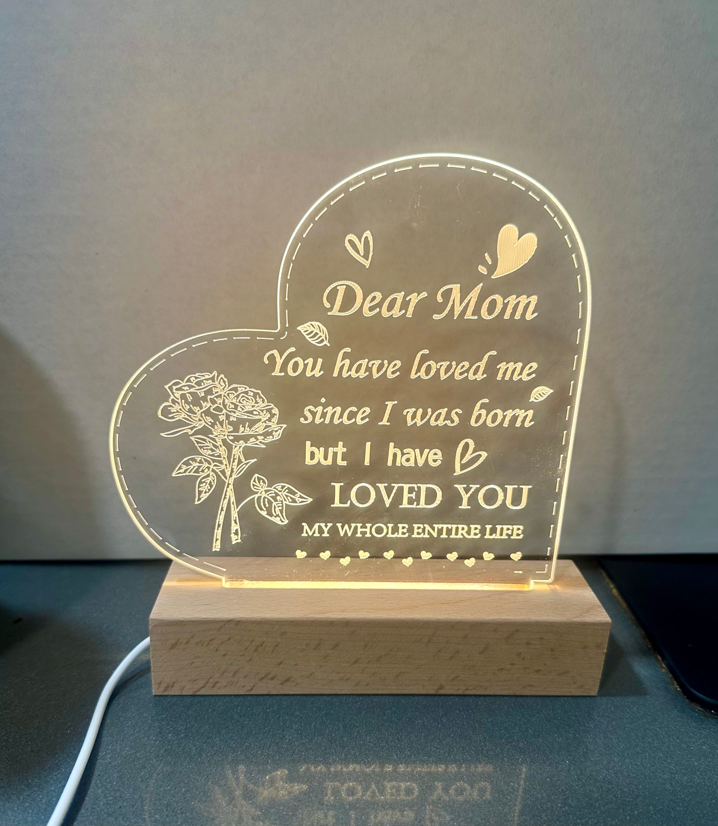 Dear Mom You have loved me since I was born, but I have LOVED YOU MY WHOLE ENTIRE LIFE