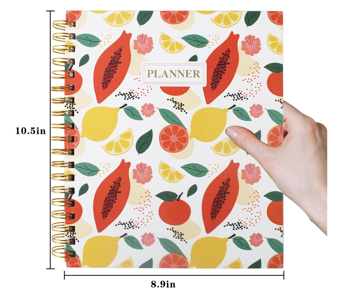 Fruity Large Planner, Lined Double Sided Pages Blank