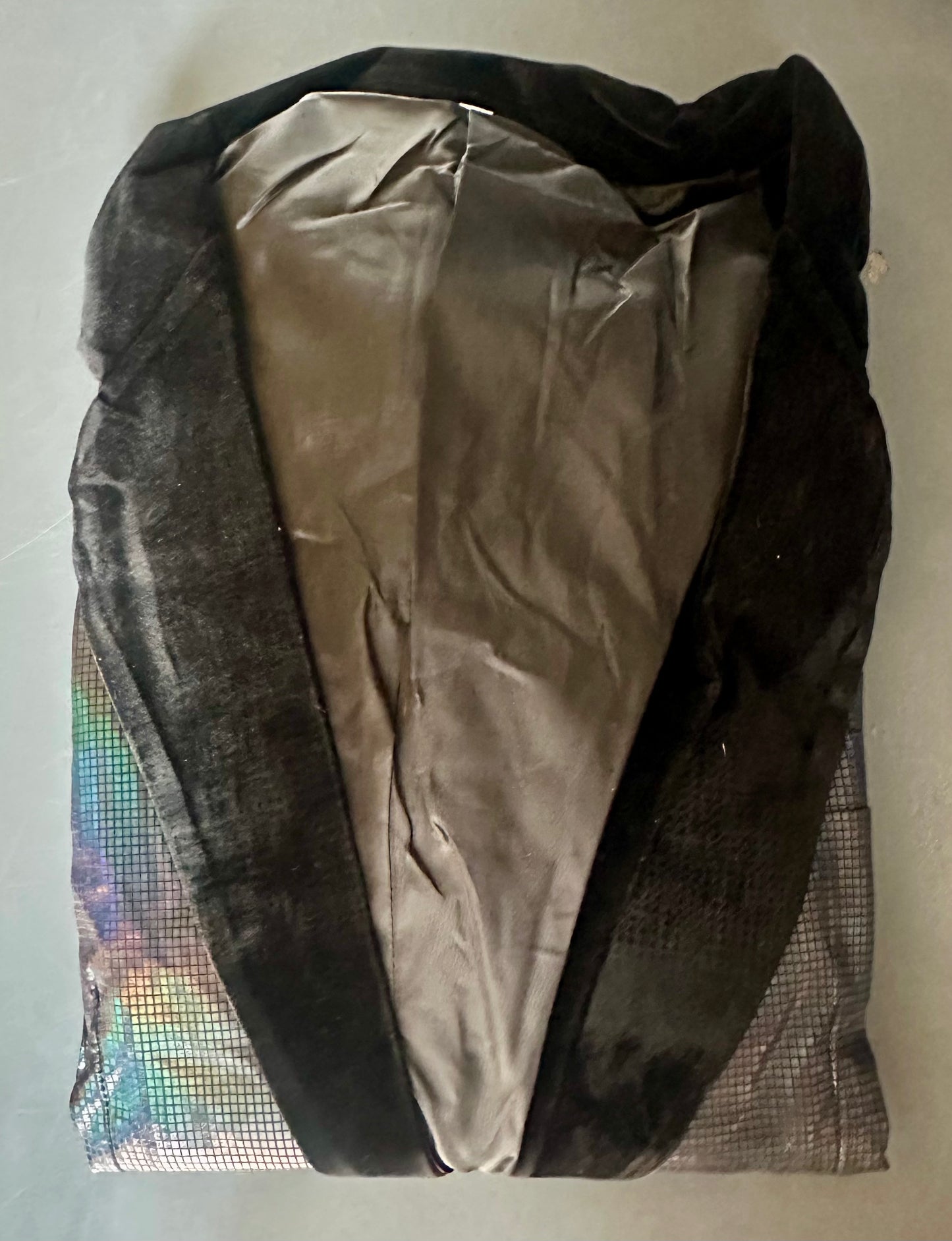 Metallic Shiny Suit, Disco Sequin Blazer and Pants, 2 Piece Set for 70’s Party (Size 2XL)