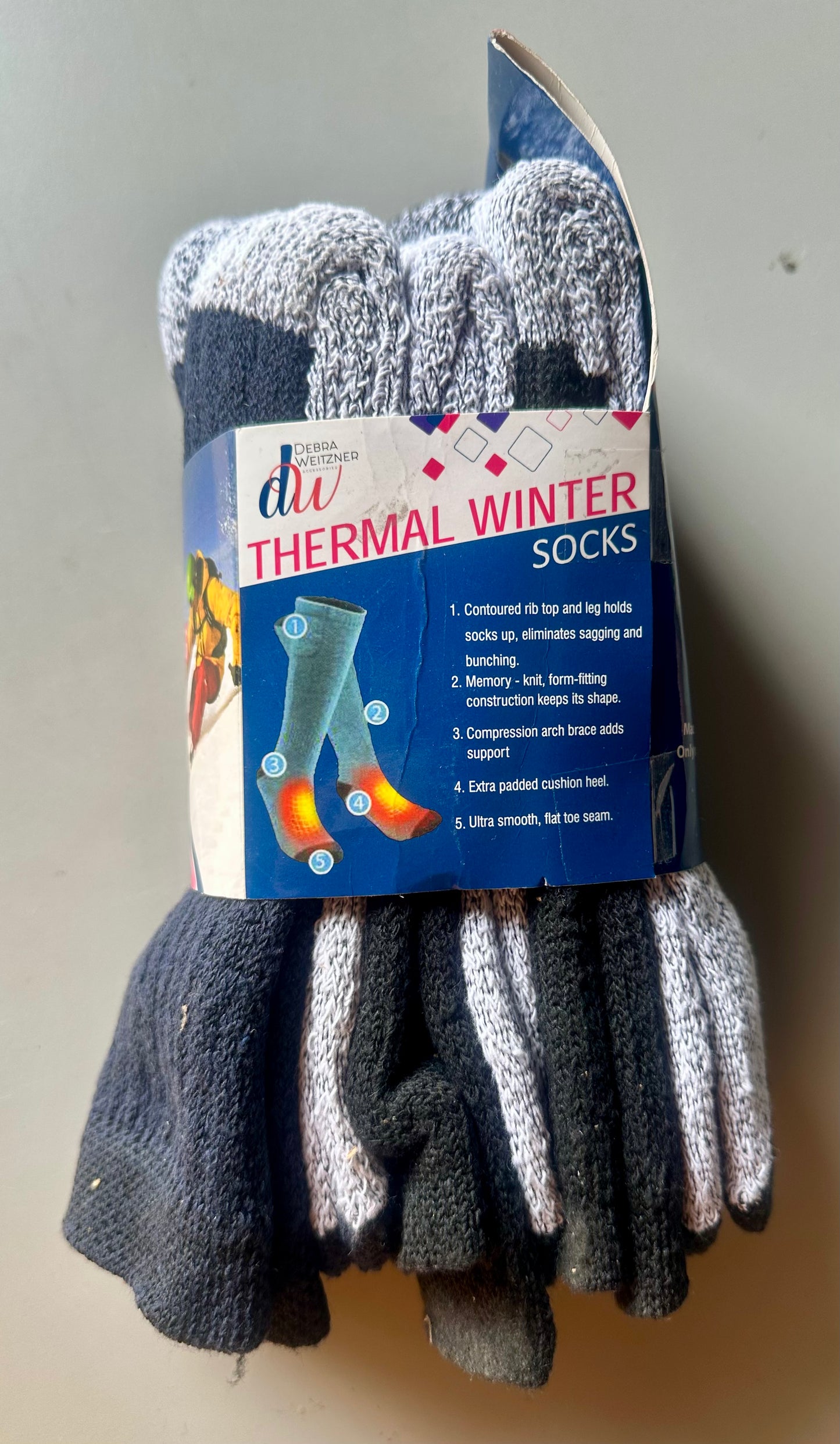 Debra Weitzner Merino Wool Thermal Socks For Men and Women - Cold Weather Extra-Warm Winter Boot Socks (3 Pairs)