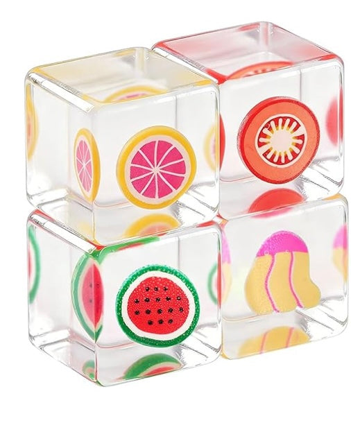6 pack Mystery Bag Squishies Bulk,Fruit Squishy,Ice Cube Squishy