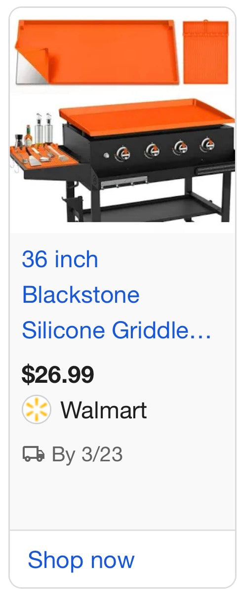 Full Wrap-Around 36" Blackstone Silicone Griddle Cover, Fit for Omnivore Blackstone, Include 16" Spatula Mat, Reusable & Premium Food-Grade Silicone Grill Mat | Thick & Durable | from Dirt & Rust